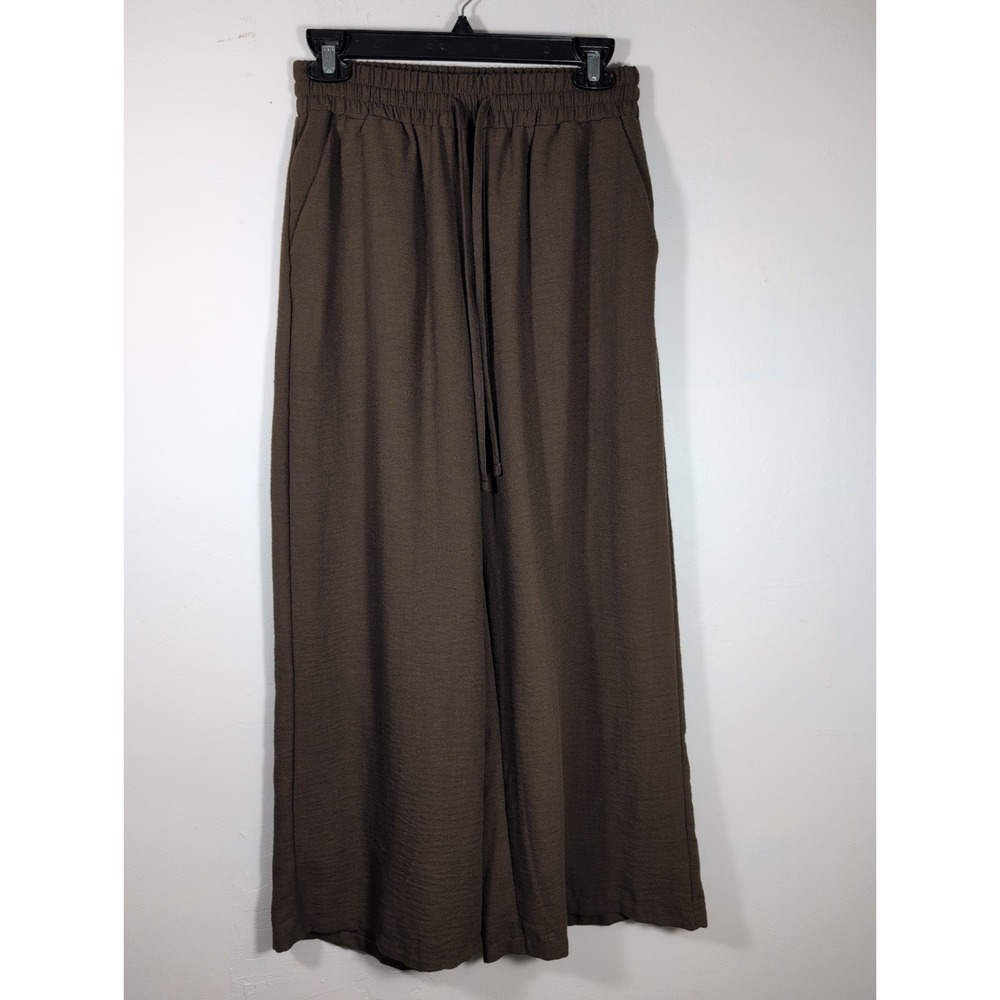 Zenana Large Brown Wide Leg Pants - Picture 2 of 7